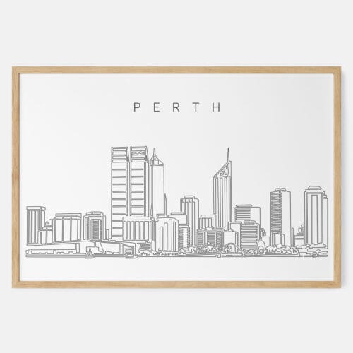 Perth Skyline Art Print