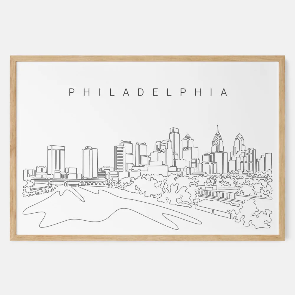 Framed Philadelphia Art print - Landscape - Main Framed Philadelphia Art print - Landscape - Main
