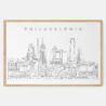 Framed Philadelphia Skyline Art print - Landscape - Main