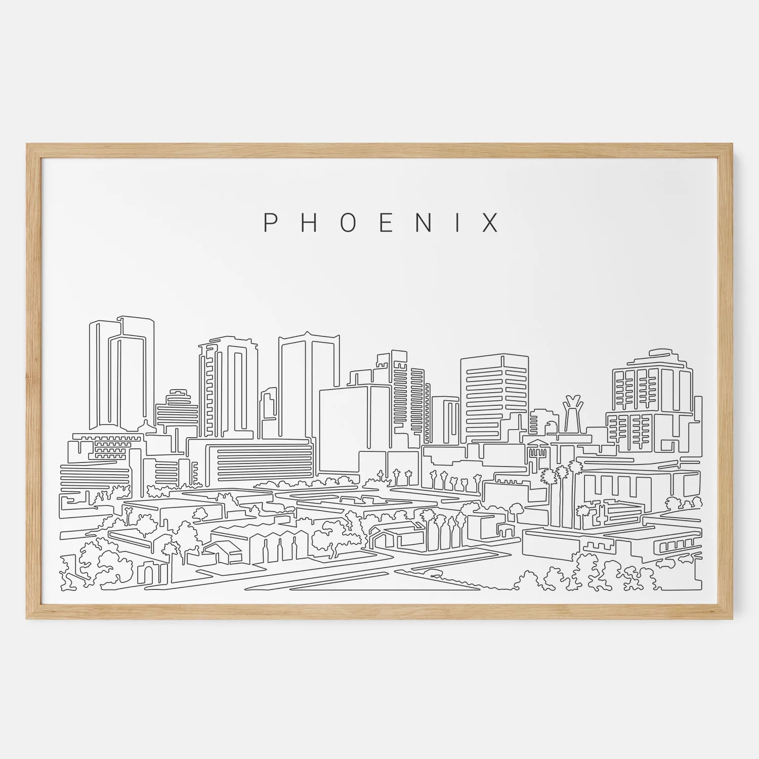 Phoenix AZ Skyline Art Print