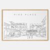 Framed Pike Place Art print - Landscape - Main