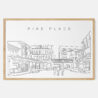 Framed Pike Place Art print - Landscape - Main