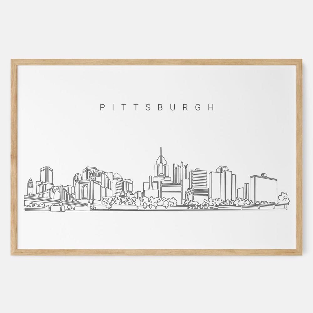 Framed Pittsburgh pa skyline Art print - Landscape - Main
