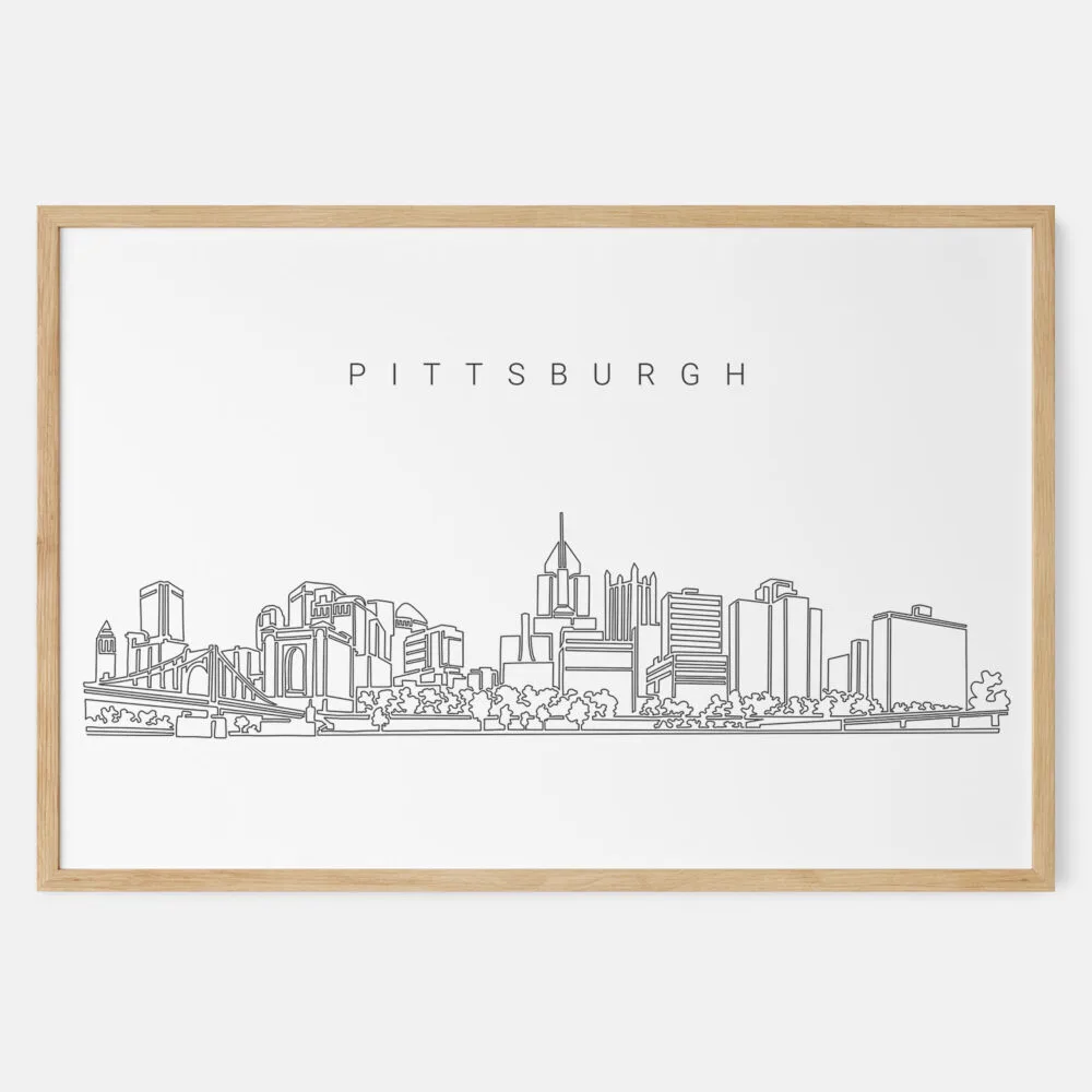 Framed Pittsburgh pa skyline Art print - Landscape - Main