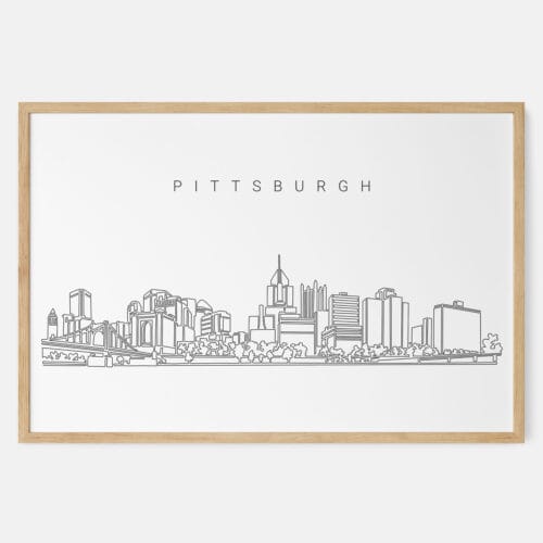 Framed Pittsburgh pa skyline Art print - Landscape - Main