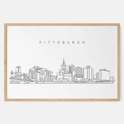 Framed Pittsburgh pa skyline Art print - Landscape - Main