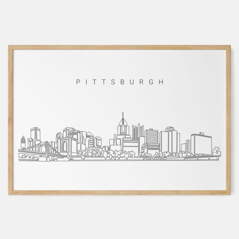 Framed Pittsburgh pa skyline Art print - Landscape - Main