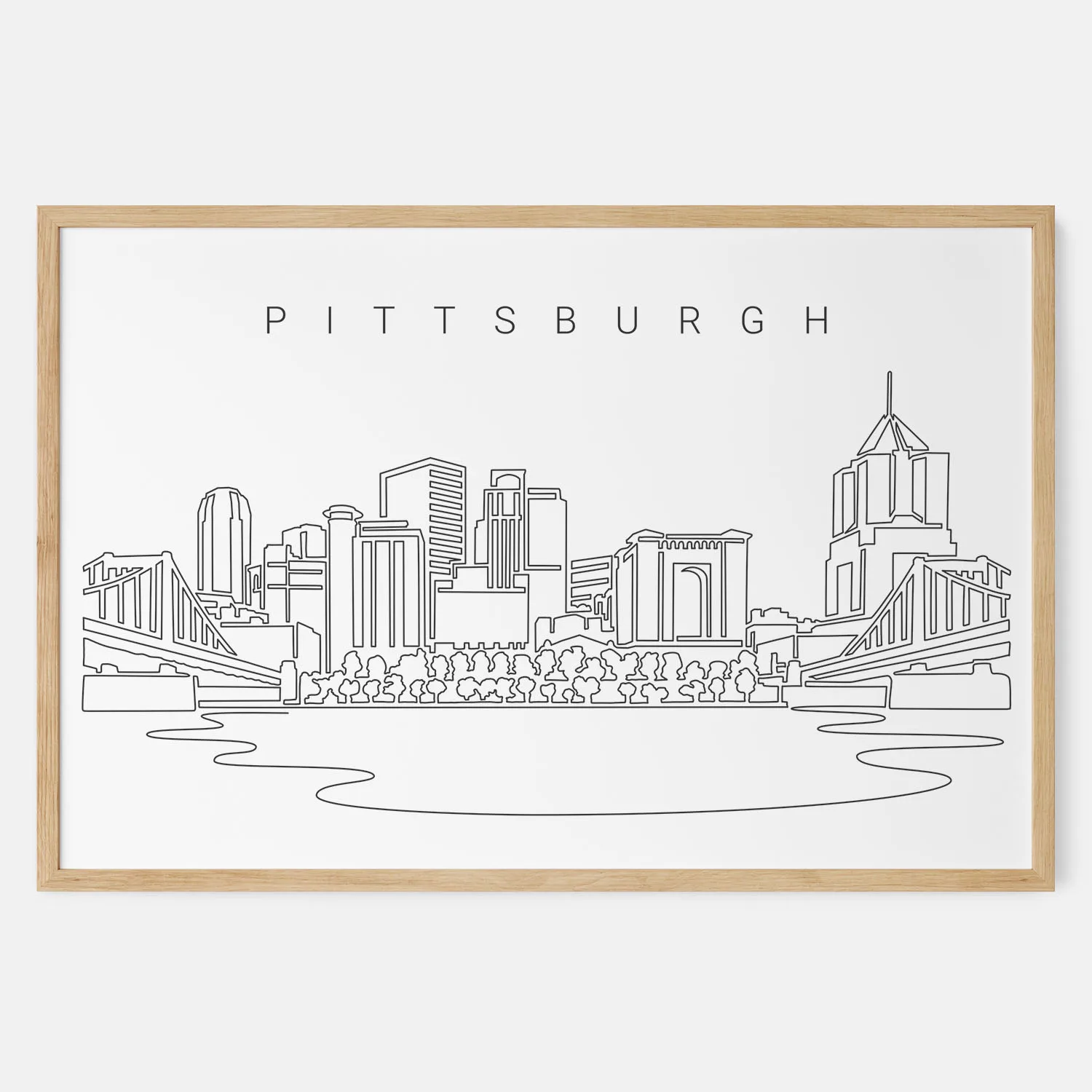 Pittsburgh Skyline - Framed Art Print