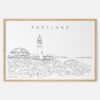 Framed Portland Maine Art print - Landscape - Main
