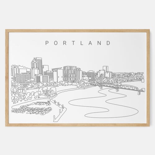 Portland Oregon Skyline Art Print