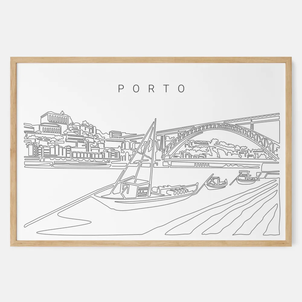 Framed Porto Dom Luis Bridge Art print - Landscape - Main Framed Porto Dom Luis Bridge Art print - Landscape - Main