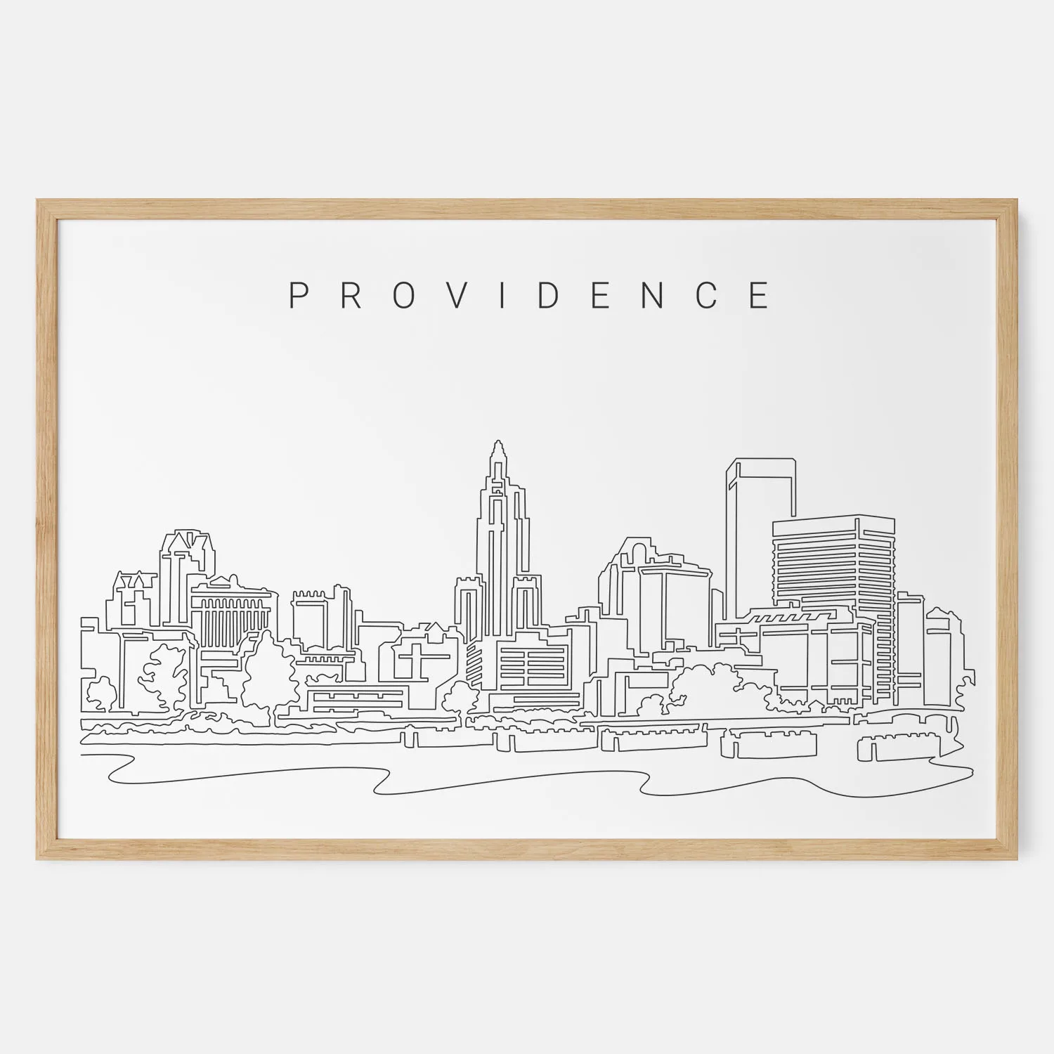 Providence Skyline Art Print