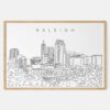 Framed Raleigh NC Art print - Landscape - Main