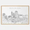 Framed Raleigh NC Art print - Landscape - Main