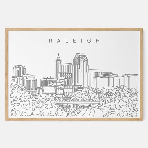 Raleigh NC Skyline Art Print