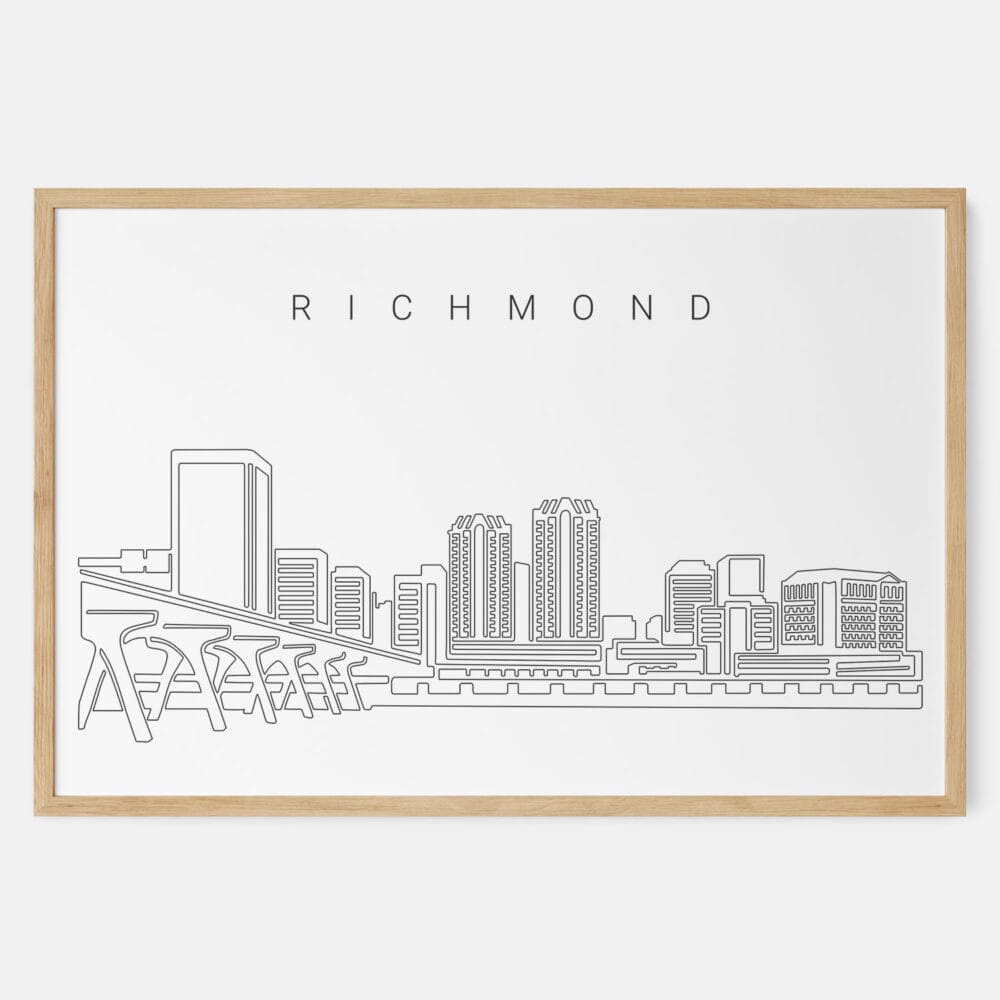 Framed Richmond VA Art print - Landscape - Main