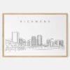 Framed Richmond VA Art print - Landscape - Main
