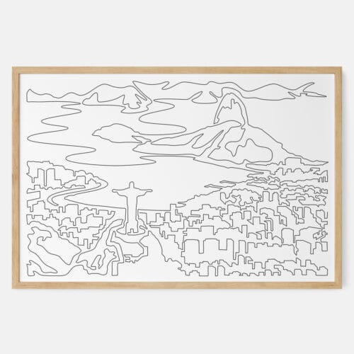 Rio De Janeiro Skyline Art Print
