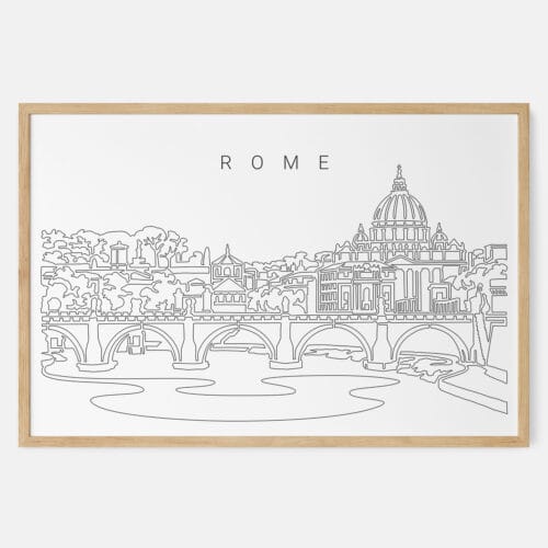 Rome Italy Skyline Art Print