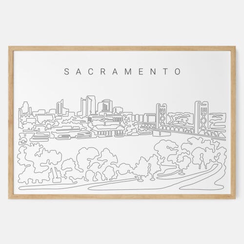Sacramento Skyline Art Print
