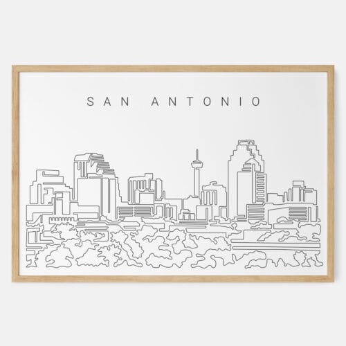 San Antonio Skyline Art Print