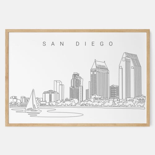 San Diego Skyline Art Print