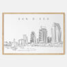 Framed San Diego Art print - Landscape - Main