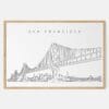 Framed San Francisco Oakland Bay Bridge Art print - Landscape - Main