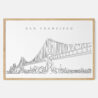 Framed San Francisco Oakland Bay Bridge Art print - Landscape - Main