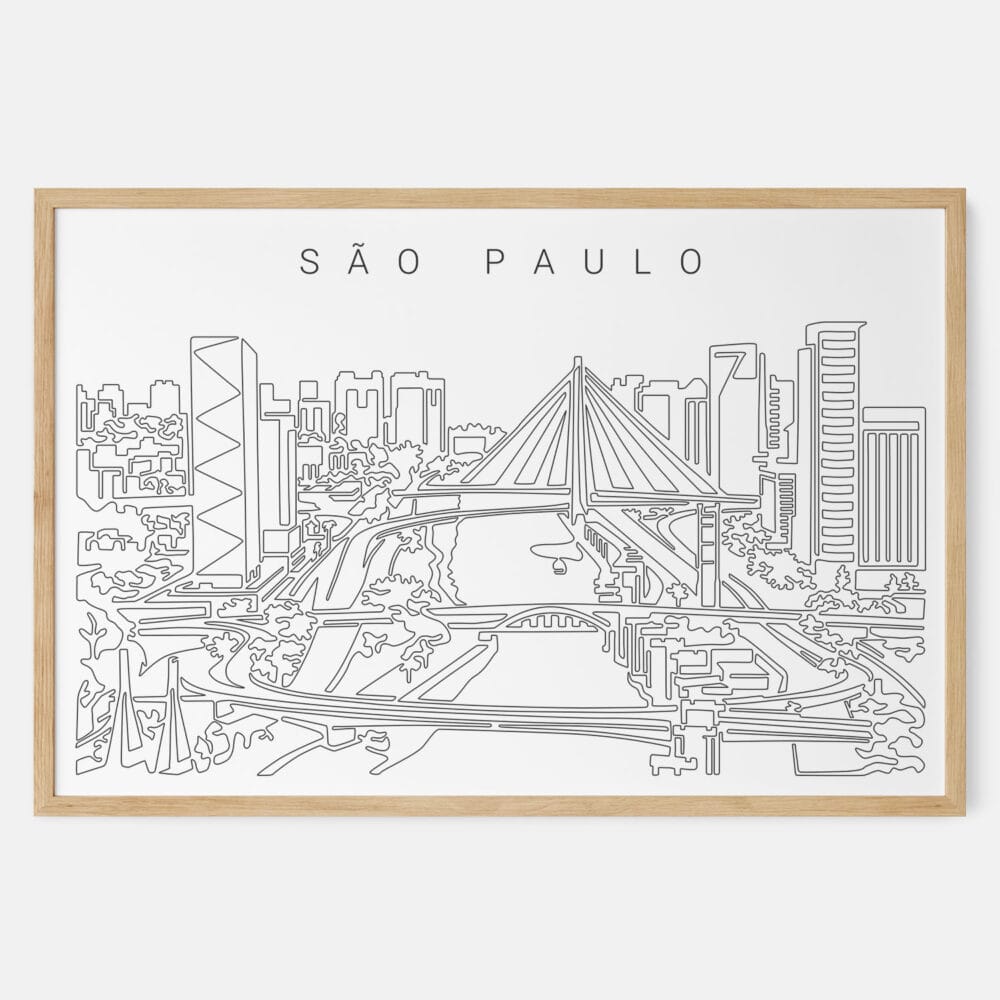 Framed Sao Paulo Art print - Landscape - Main