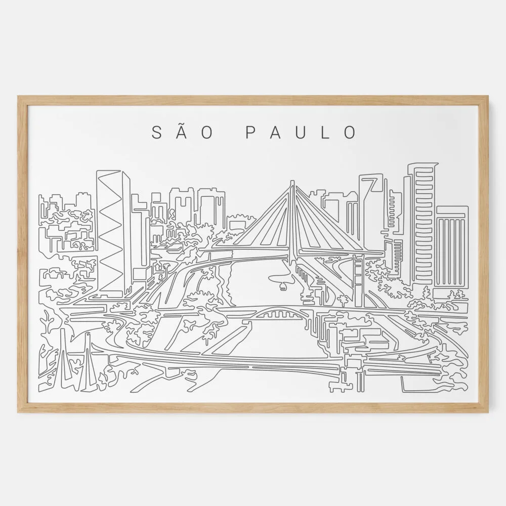 Framed Sao Paulo Art print - Landscape - Main Framed Sao Paulo Art print - Landscape - Main