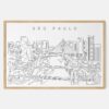 Framed Sao Paulo Art print - Landscape - Main