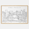 Framed Sao Paulo Art print - Landscape - Main
