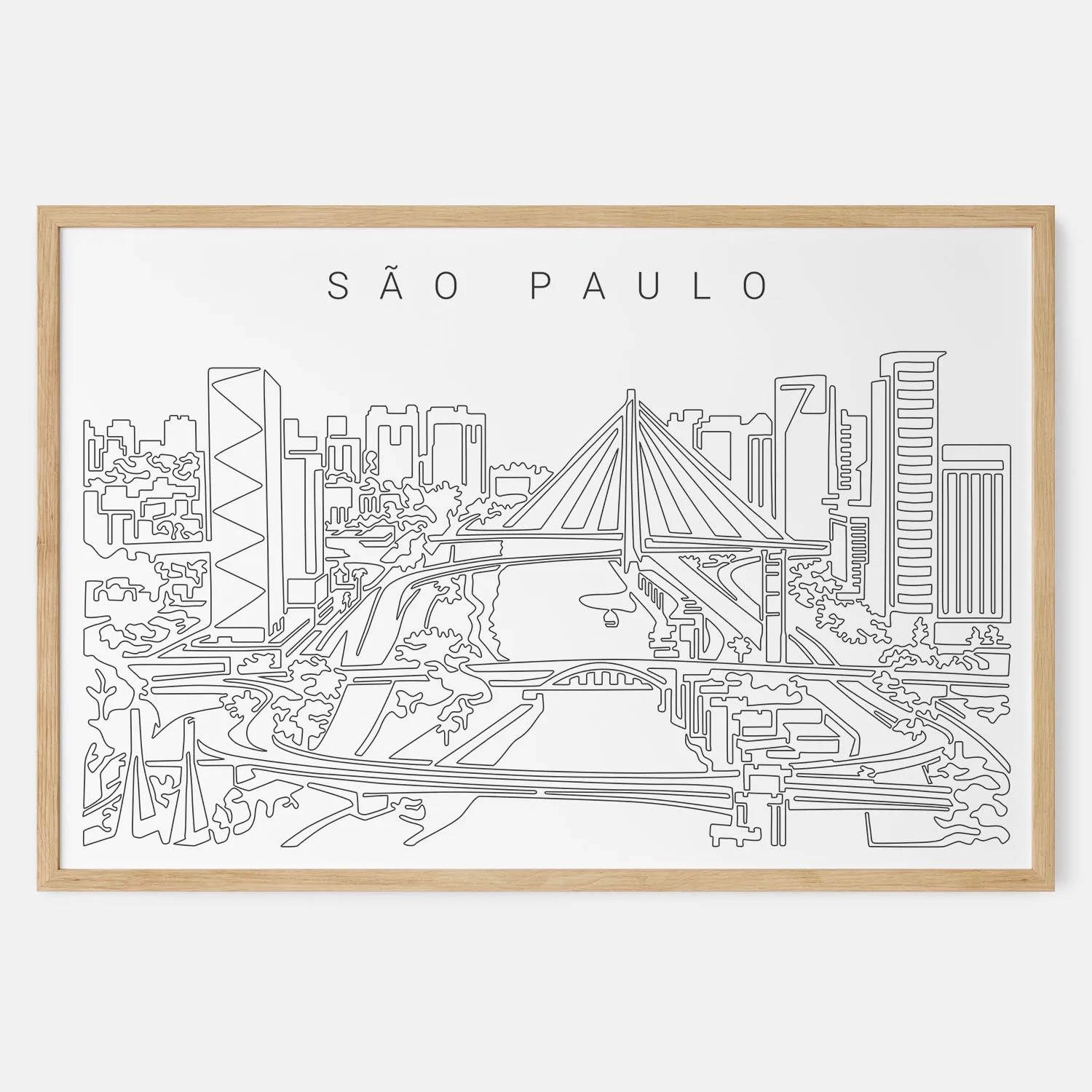 Sao Paulo Brazil Skyline Art Print