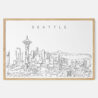 Framed Seattle Art print - Landscape - Main