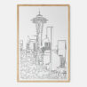 Framed Seattle Space Needle Art print - Portrait - Main