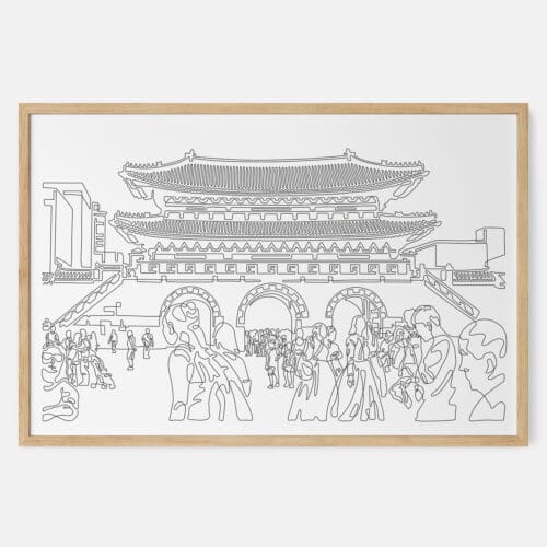 Seoul Gwanghwamun Gate Art Print