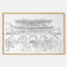 Framed Seoul Gwanghwamun Gate Art print - Landscape - Main