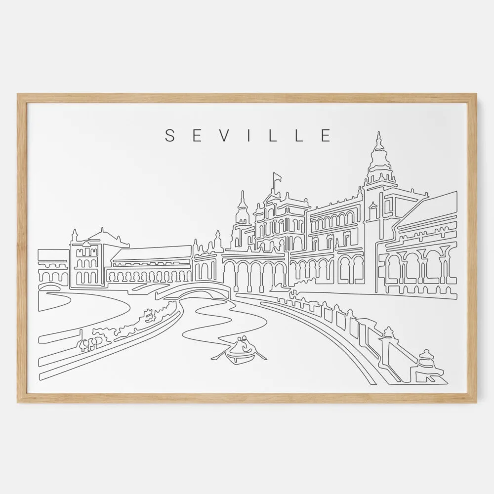 Framed Seville Spain Art print - Landscape - Main Framed Seville Spain Art print - Landscape - Main