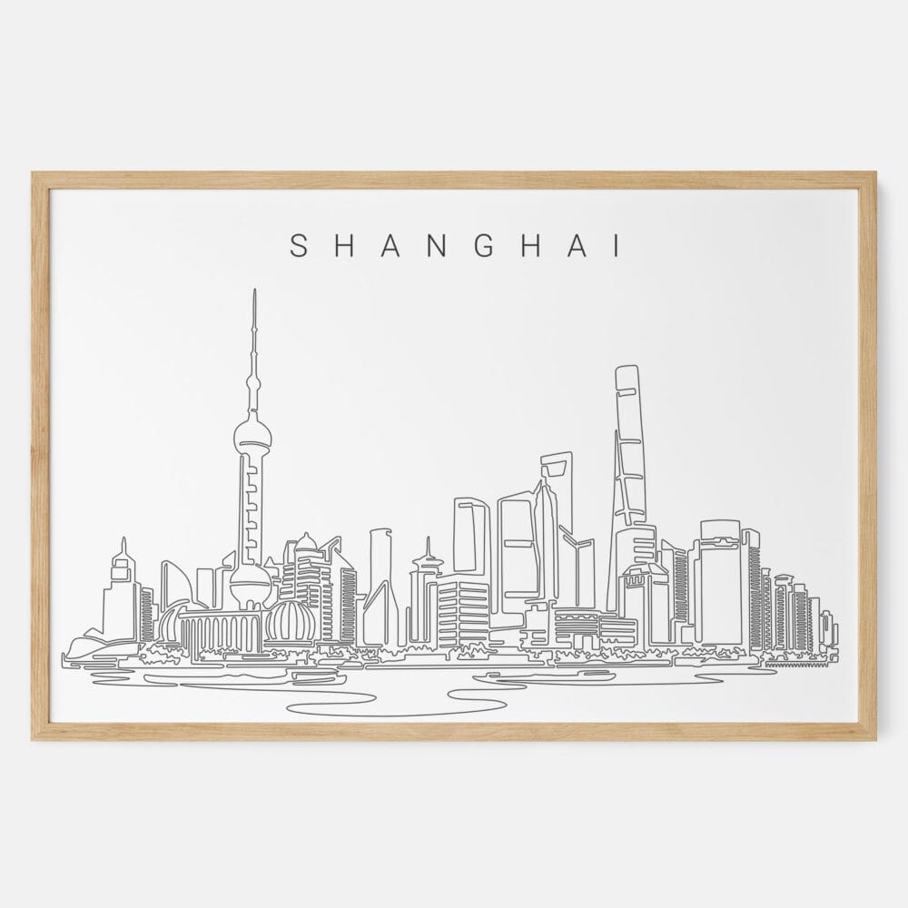Framed Shanghai Art print - Landscape - Main