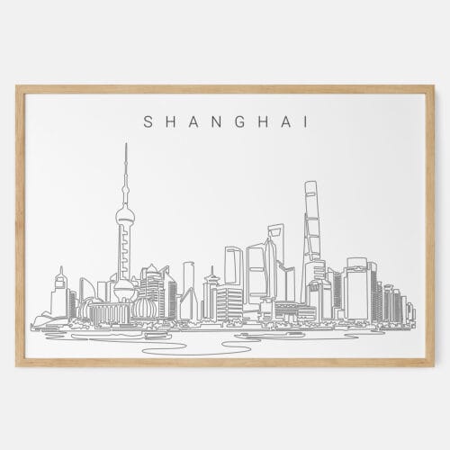 Shanghai Skyline Art Print