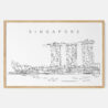 Framed Singapore Art print - Landscape - Main