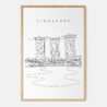 Framed Singapore Marina Bay Sands Art print - Portrait - Main