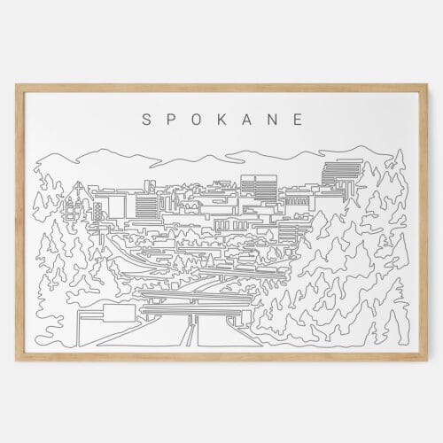 Spokane Skyline Art Print