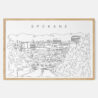 Framed Spokane Art print - Landscape - Main