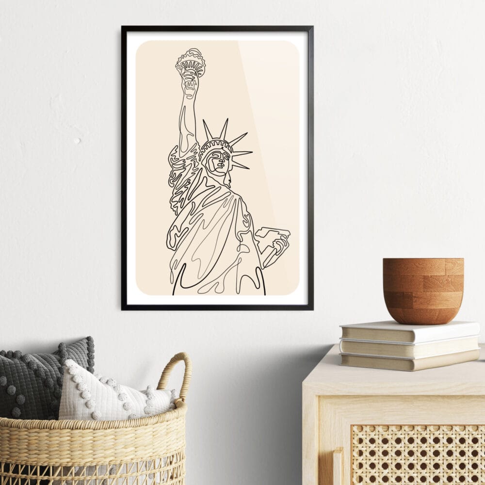 Framed Statue of Liberty Wall Art - Hallway - Portrait Framed Statue of Liberty Wall Art - Hallway - Portrait