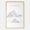 Framed Sydney Opera House Art print - Potrait - Main