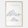 Framed Sydney Opera House Art print - Potrait - Main