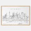Framed Sydney Skyline Art print - Landscape - Main