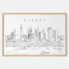 Framed Sydney Skyline Art print - Landscape - Main